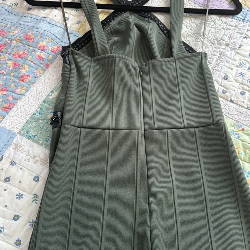 Topshop green leather chain embellished dress - Picture 8 of 12